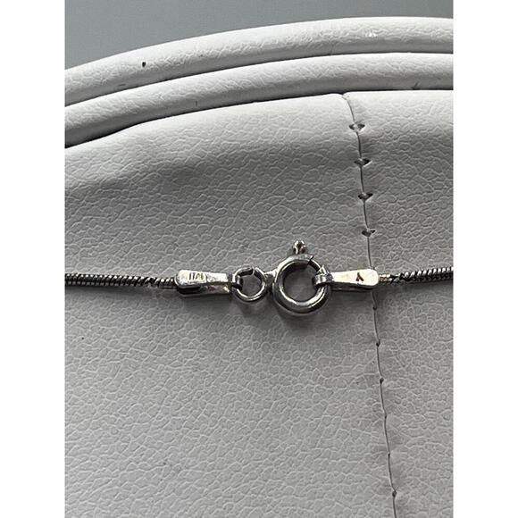 Sterling Silver Pink Gold Art Glass Helix Solitaire Amethyst Pendant Necklace - Picture 8 of 11